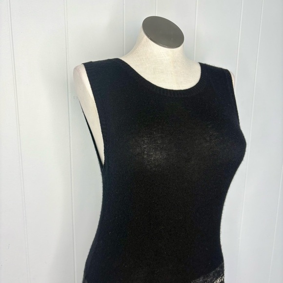 MaxMara Tweed Cashmere Knit Dress Sleeveless Women’s Size Large Classic Chanel - Picture 4 of 11